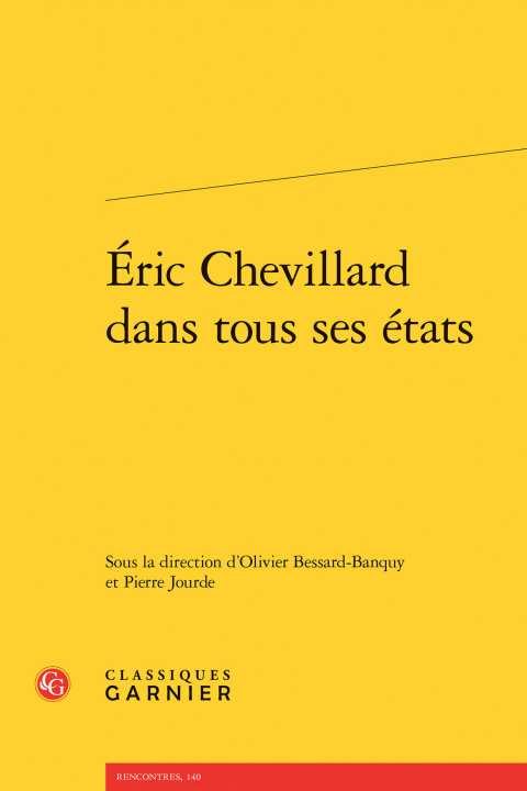 Knjiga Éric Chevillard dans tous ses états 