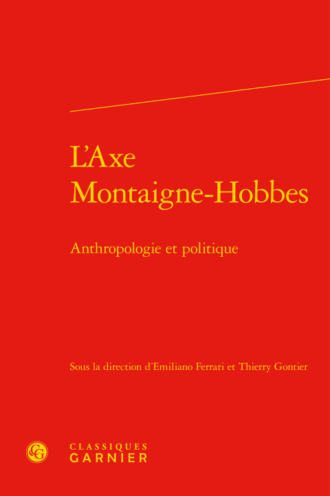 Kniha L'Axe Montaigne-Hobbes 