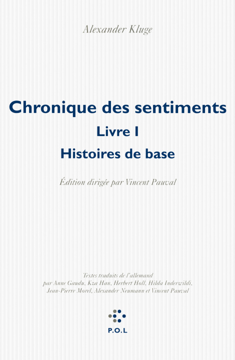 Knjiga Chronique des sentiments Kluge