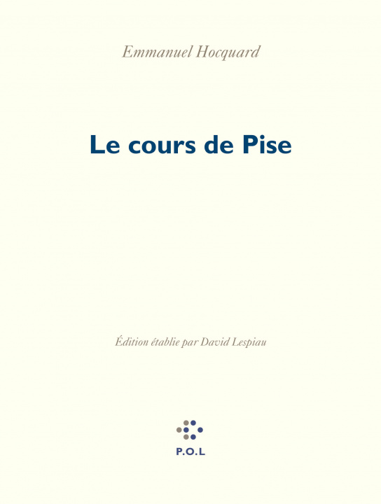 Buch Le cours de Pise Hocquard