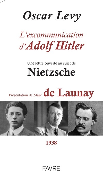 Книга L'excommunication d'Adolf Hitler Oscar Levy