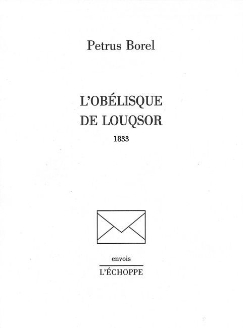Knjiga Obelisque de Louxor Petrus Borel