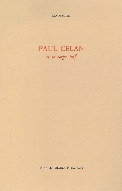 Kniha Paul Celan et le corps juif Alain Suied