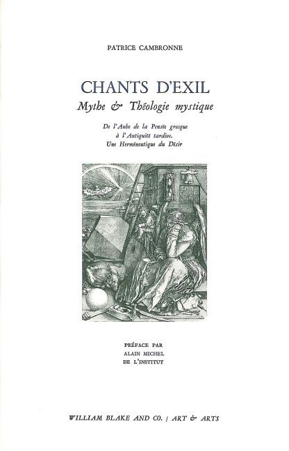 Knjiga Chants d'exil Patrice Cambronne