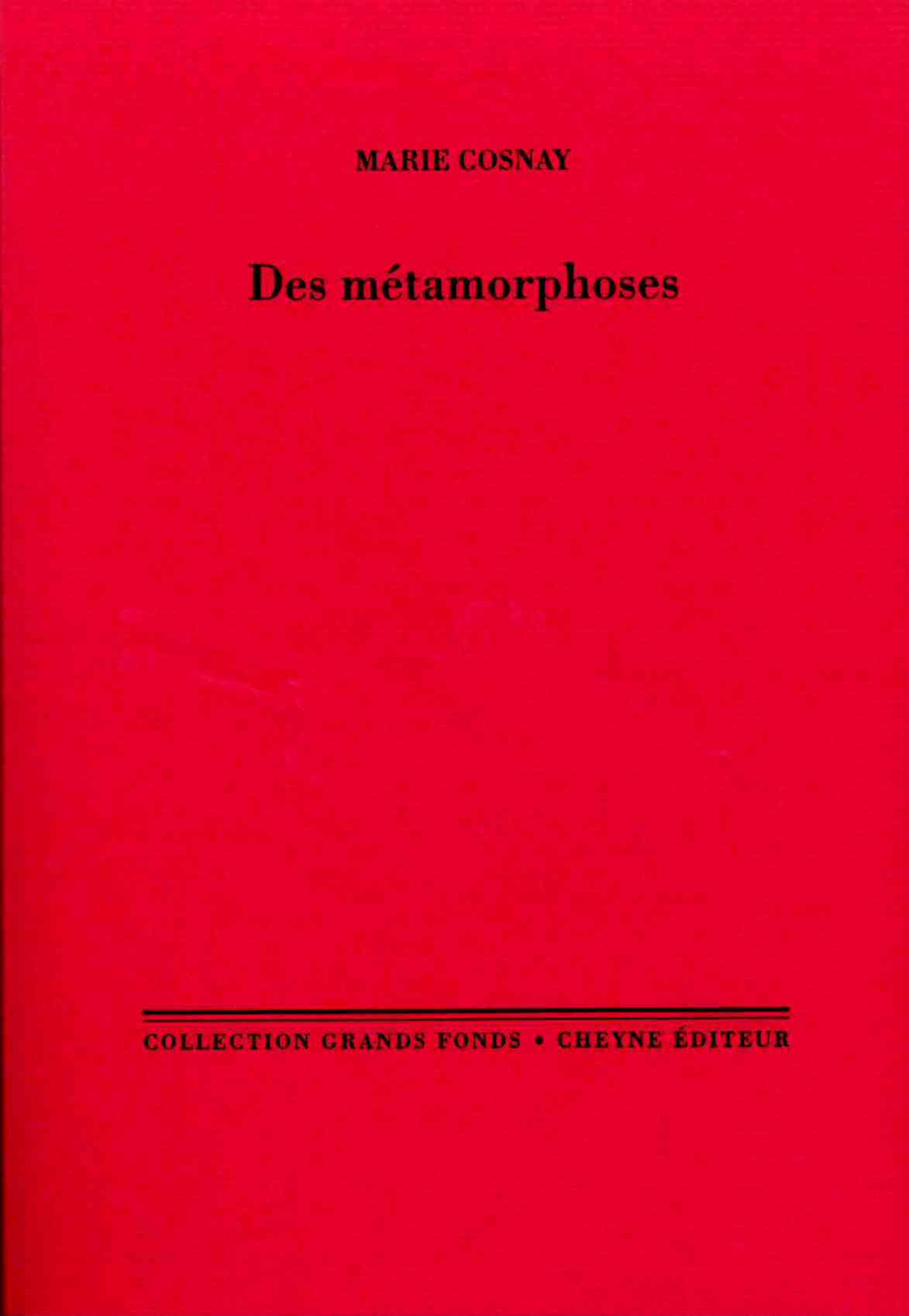 Libro DES METAMORPHOSES COSNAY