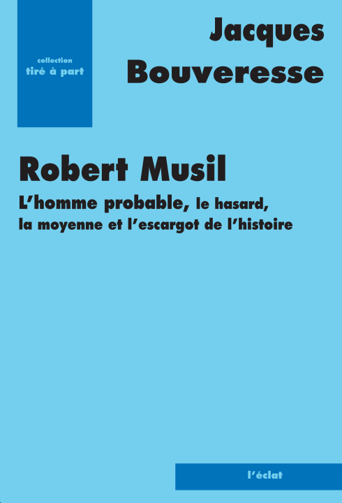 Kniha ROBERT MUSIL. L'HOMME PROBABLE, LE HASARD, LA MOYENNE.. Jacques BOUVERESSE