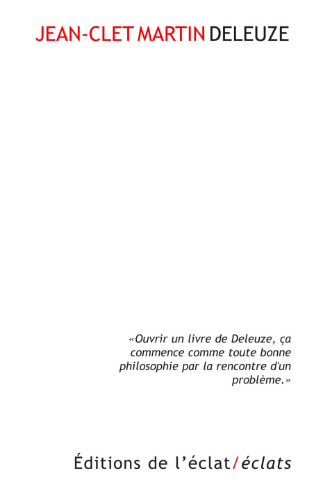 Kniha DELEUZE Jean-Clet MARTIN