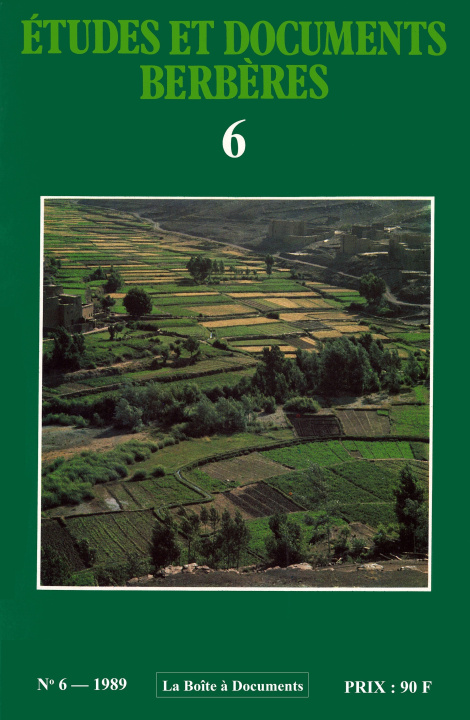 Boek Etudes et Documents Berbères 