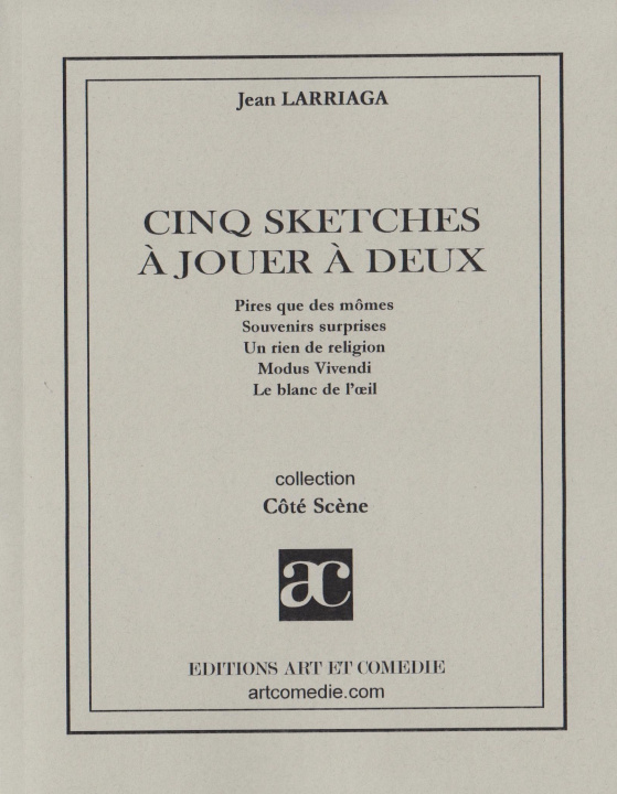 Book Cinq sketches à jouer à deux Larriaga