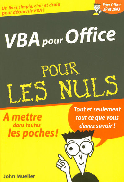 Carte VBA pour Office Poche Pour les nuls JOHN PAUL MULLER