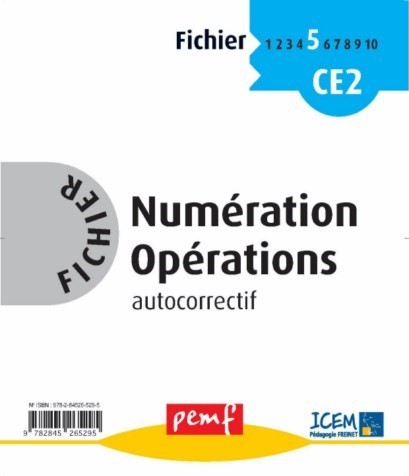 Carte Fichier Numération Opérations CE2 NIVEAU 1 Fichier 5 Frein