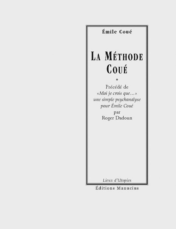 Book LA METHODE COUE Emile COUE