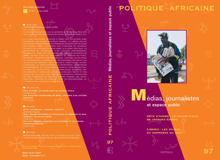 Carte POLITIQUE AFRICAINE N-097- MEDIAS, JOURNALISTES ET ESPACE PUBLIC WIP