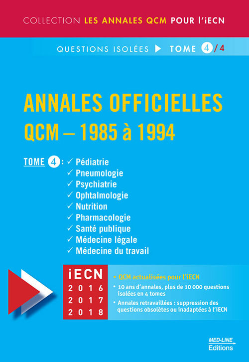 Könyv MED-LINE ANNALES OFFICIELLES QCM 1985-1994 TOME 4 PERROT