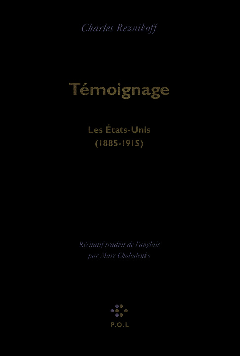 Βιβλίο Témoignage Reznikoff