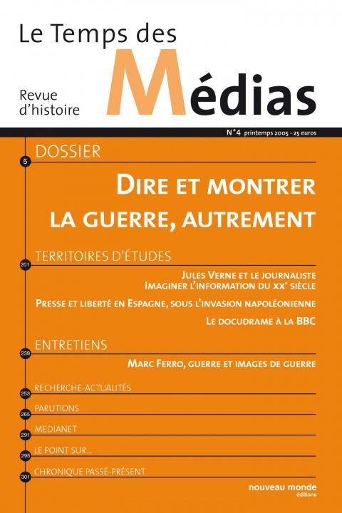 Knjiga Le Temps des médias n° 4 