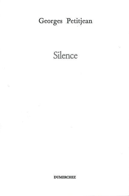 Knjiga Silence Georges Petitjean