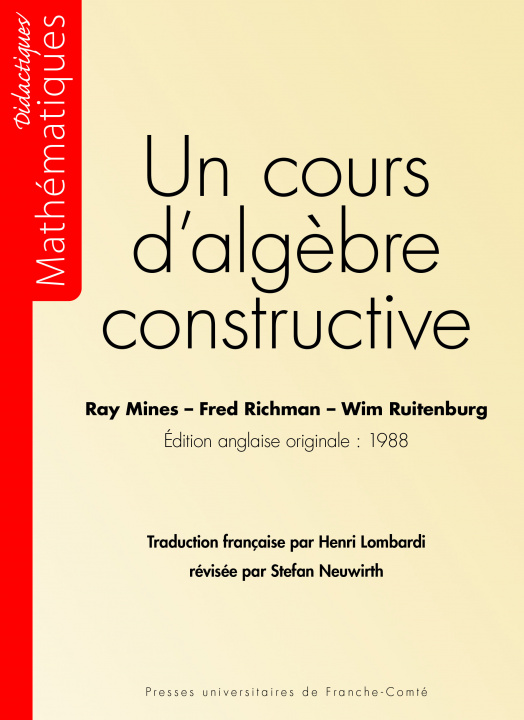 Book Un cours d'algèbre constructive Mines