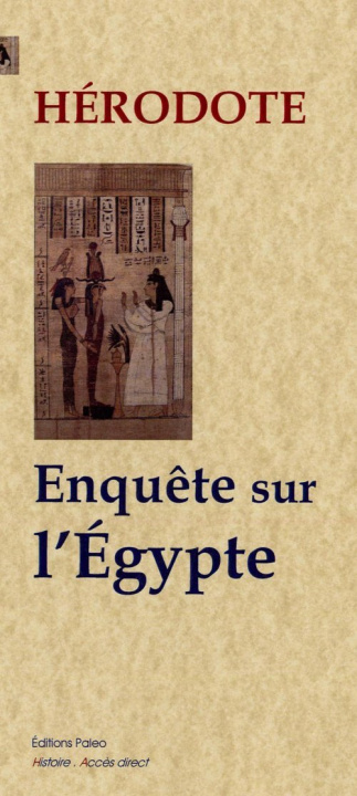 Könyv Enquête sur l'Egypte (Histoire, livre 2) HERODOTE