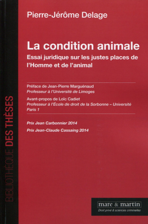 Book La condition animale Delage