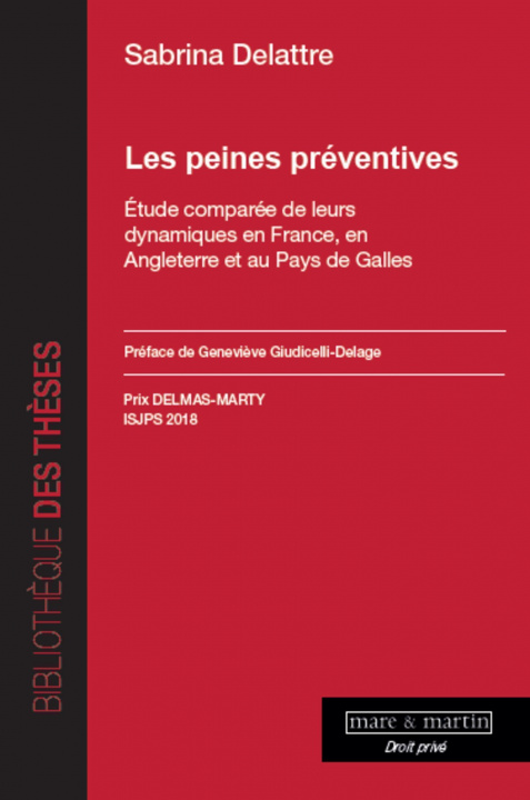 Kniha Les peines préventives Delattre