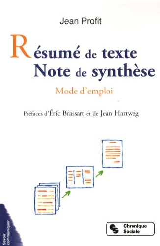 Knjiga RESUME DE TEXTE NOTE DE SYNTHESE Profit