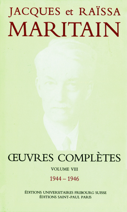 Carte OEUVRES COMPLETES MARITAIN VIII MARITAIN JACQUES