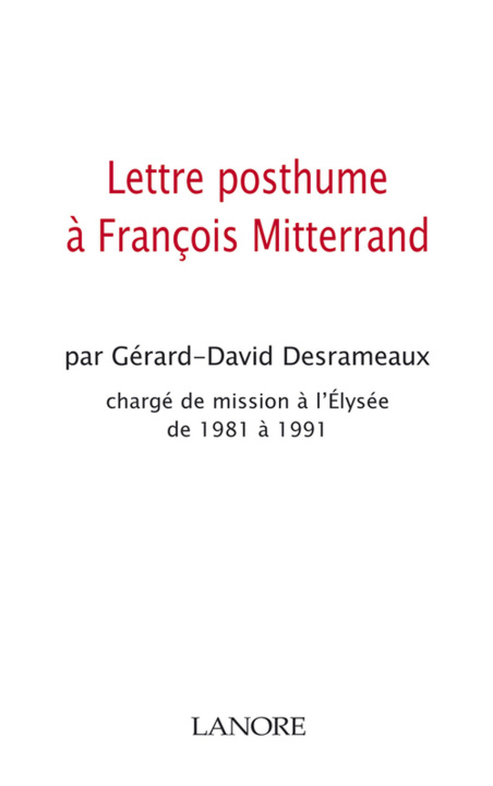 Carte Lettre posthume à François Mittérand DESRAMEAUX