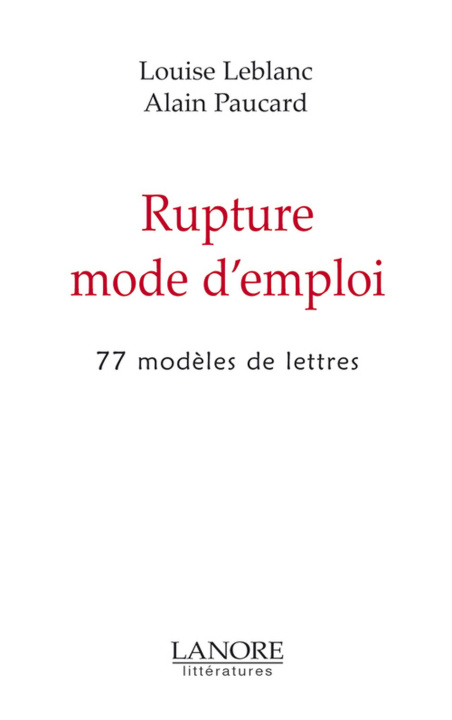 Knjiga Rupture Mode d'emploi PAUCARD