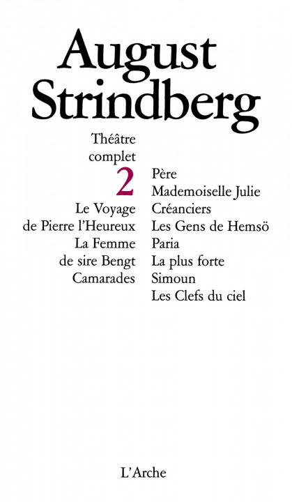 Buch Théâtre T2 Strindberg Strindberg