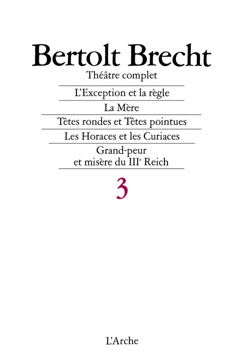 Knjiga Théâtre complet T3 Brecht Brecht