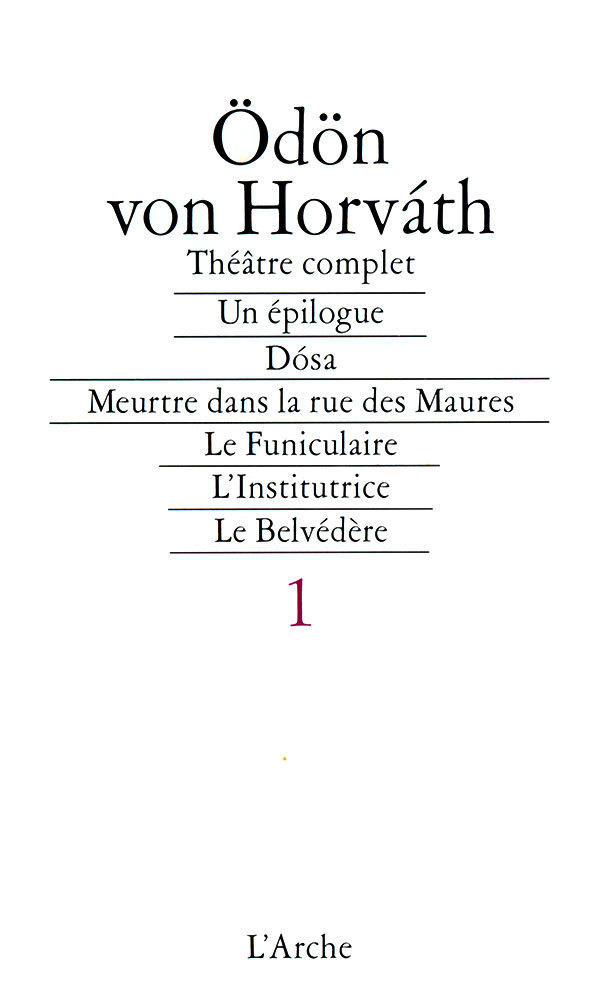 Книга Théâtre T1 Horváth von Horváth