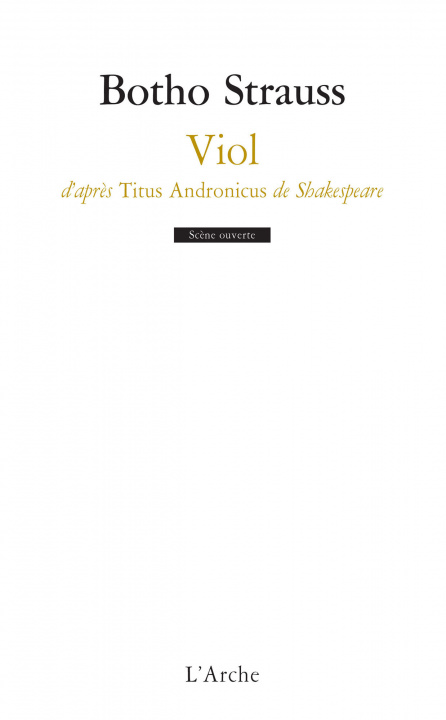 Βιβλίο Viol d’après Titus Andronicus de Shakespeare Strauss