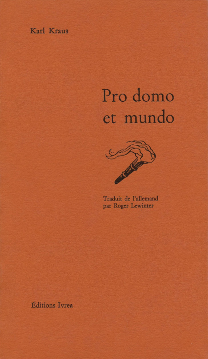 Knjiga Pro domo et mundo Karl Kraus