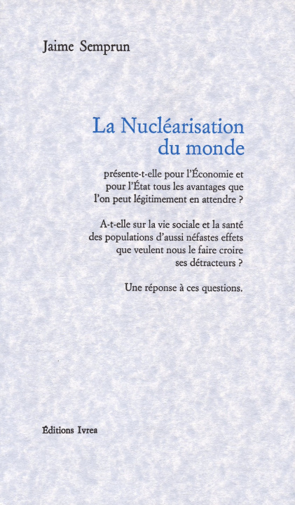 Buch La Nucléarisation du monde Jaime Semprun