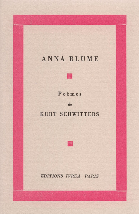 Buch Anna Blume Kurt Schwitters