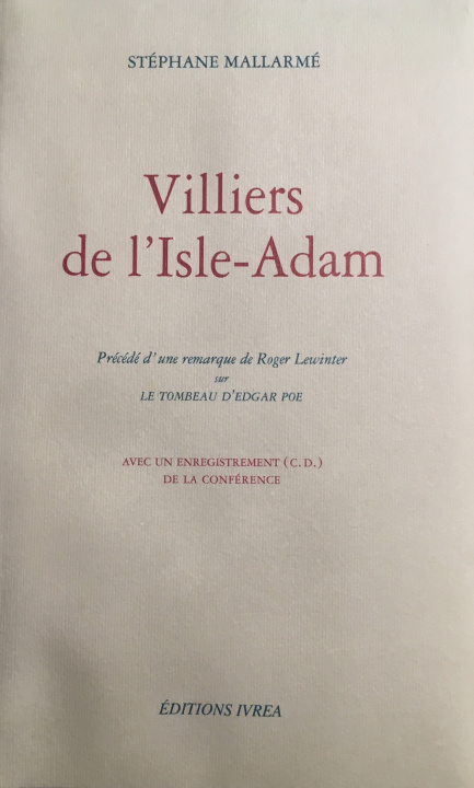 Kniha Villiers de l'Isle-Adam Stéphane Mallarmé