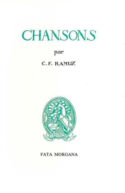 Könyv Chansons Ramuz