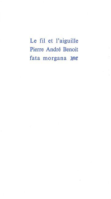 Kniha Le fil et l’aiguille Benoit