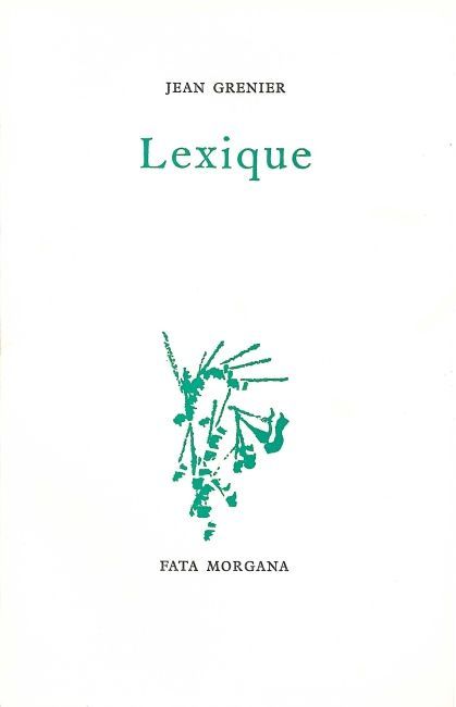 Knjiga Lexique Grenier