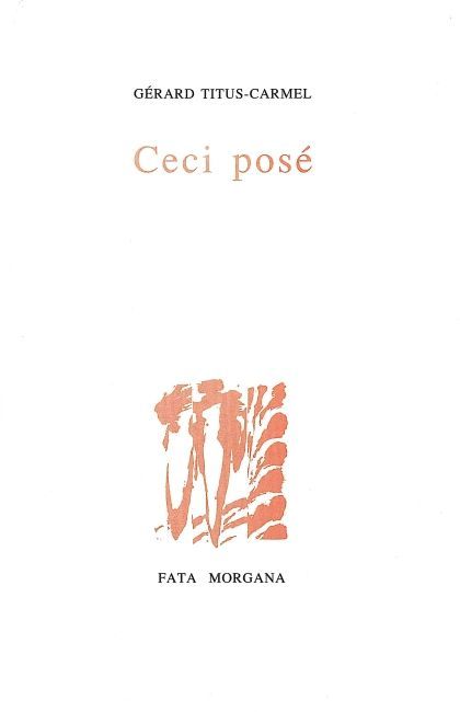 Buch Ceci posé Titus-Carmel