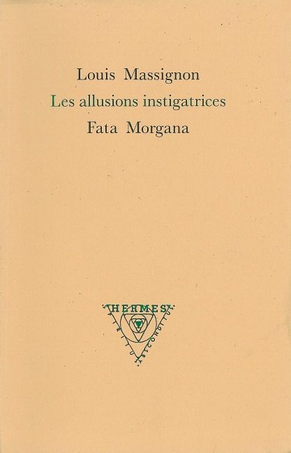 Knjiga Les allusions instigatrices Massignon