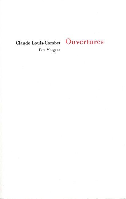 Kniha Ouvertures Louis-Combet