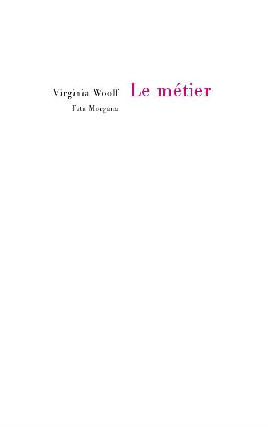 Libro Le métier Woolf