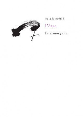 Boek L’être Stétié