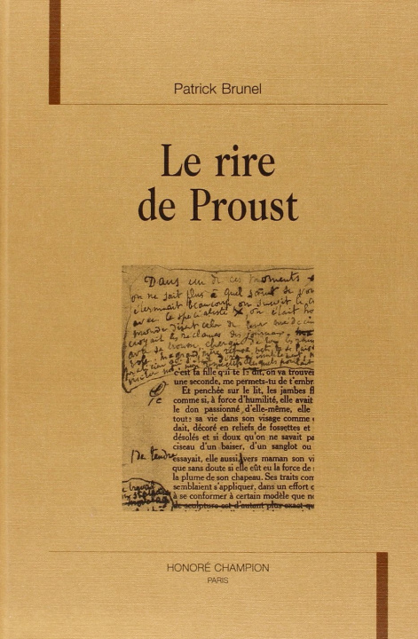 Book Le rire de Proust Brunel
