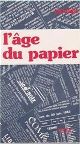 Książka L'âge du papier Daujat