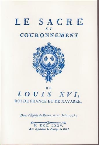 Kniha Sacre et couronnement de Louis XVI - Roi de France et de Navarre TEQUI