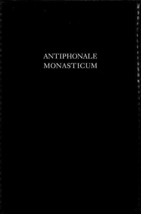 Carte Antiphonale Monasticum 3 de Sanctis SOLESMES