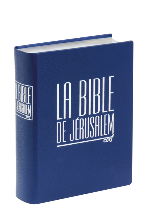 Carte BIBLE DE JERUSALEM MAJOR CUIR BLEU SOUS COFFRET TRANCHES ARGENT collegium